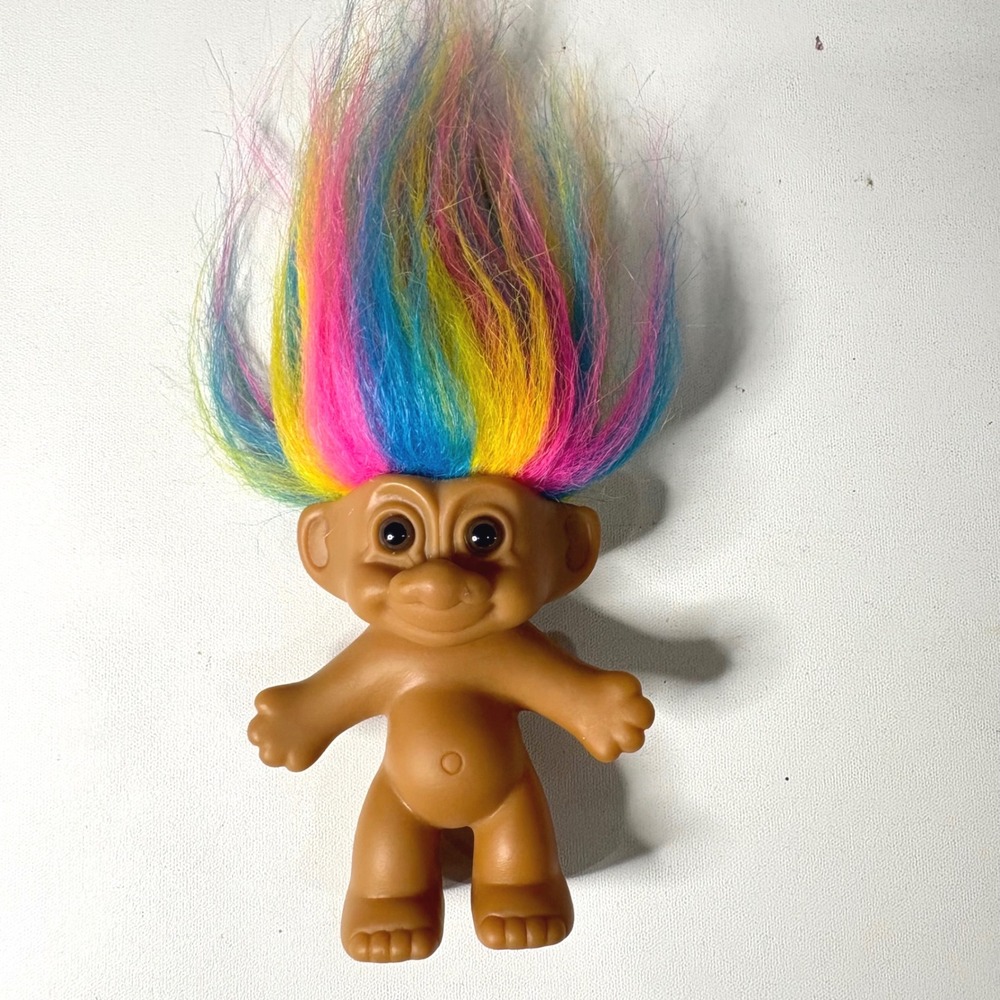 Russ Troll Doll with Rainbow Hair 3 inch Vintage Retro Toy Figure Collectible